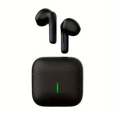 Wireless Earbuds with Long Battery Life, Mini Design, Dual Stereo Sound, Touch Control, Volume Control, Crystal Microphone, 180mAh Lithium Polymer Battery, Type-C Charging, Semi-Open Back Earcups, Non-Waterproof, Compatible w