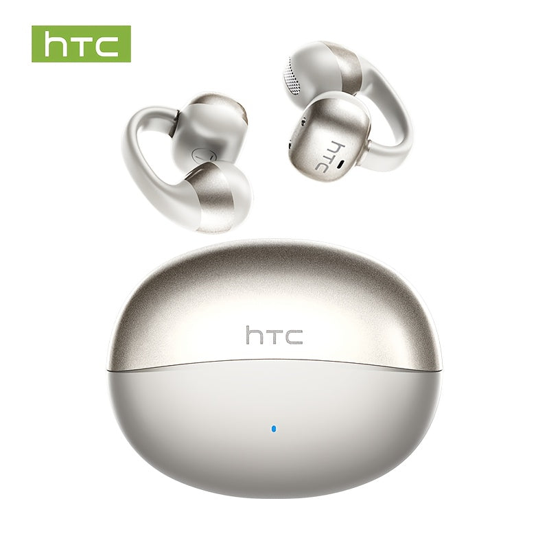HTC NE56 Wireless Earbuds with 6.0 Low-Latency HD Voice, Compatible with iOS & Android, Portable & Comfortable Design, Built-in Microphone, Noise Cancellation, USB Rechargeable