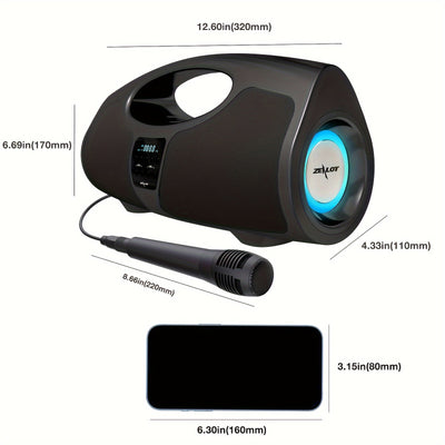 ZEALOT Wireless Portable P1 Speaker High Power Dual Speaker, With Microphone Subwoofer 3D Surround Sound, Surging Bass, FM TF USB Plug-in Card Compatible Connect With Mobile Phone/Tablet/TV