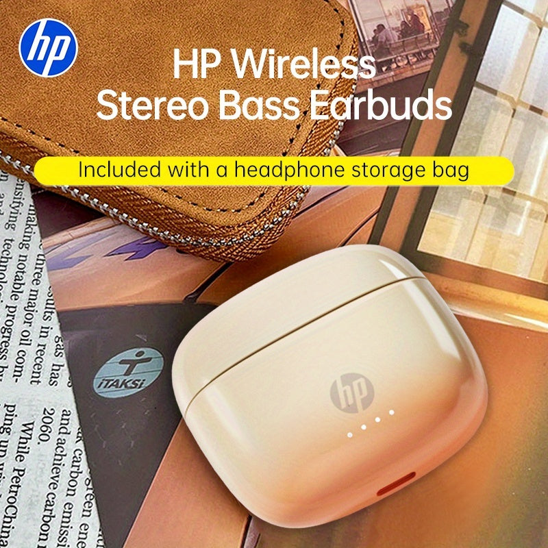 HP Prismatic Gradient Wireless Earbuds with 22H Playtime, Auto-Pairing, Clear Talk Noise Reduction Mic, Touch Control for iOS/Android - Ideal for Gaming & Workouts, Perfect Holiday/Halloween Gift, Wireless Earbuds, Workout He