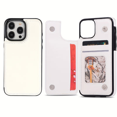 جراب iPhone قابل للطي من الجلد الصناعي عالي الجودة مع فتحات للبطاقات وحامل مقاوم للصدمات متوافق مع موديلات مختلفة بما في ذلك X XR XS Max 11 pro 12 pro 13 pro 14 15 16 SE 6 7 8 plus