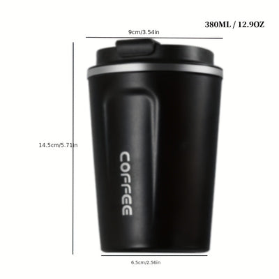 1pc Coffee Cup, Insulation And Cold Insulation Portable European High-end Exquisite Latte Cup For Men And Women, High-end Sense Portable Cup