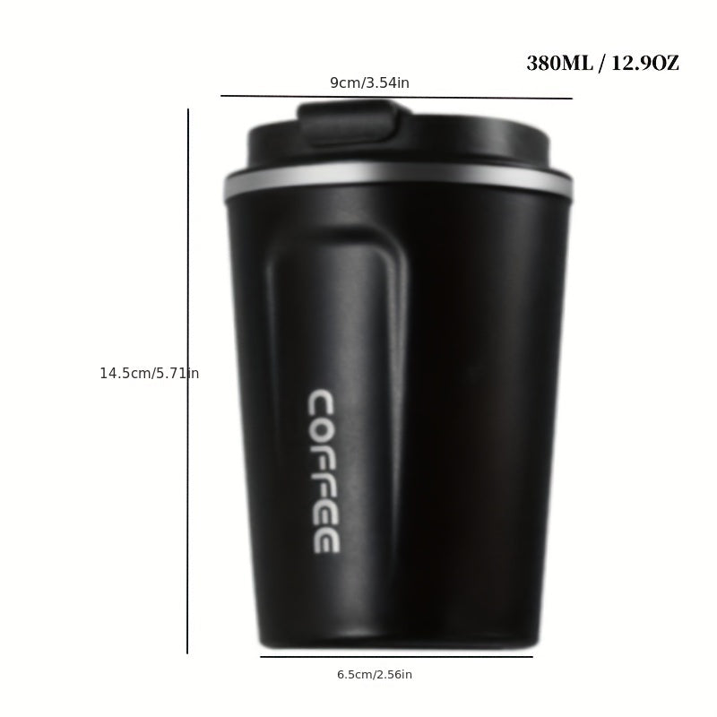 1pc Coffee Cup, Insulation And Cold Insulation Portable European High-end Exquisite Latte Cup For Men And Women, High-end Sense Portable Cup