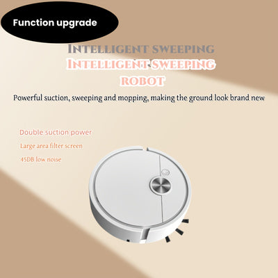 Ultra-Thin Smart Mini Robot Vacuum Cleaner - Battery-Powered, Compact Design for Hard-to-Reach Areas, Black, Efficient Filtration, Robot Floor Cleaning, Best Holiday Gift (Batteries Not Included)