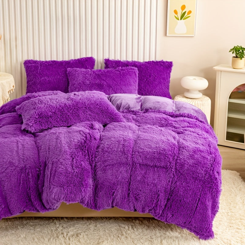 طقم غطاء لحاف فاخر من 3 قطع - غطاء سرير ناعم ومريح لجميع المواسم مصنوع من البوليستر بسحاب لغرفة النوم وغرفة الضيوف والمبيت