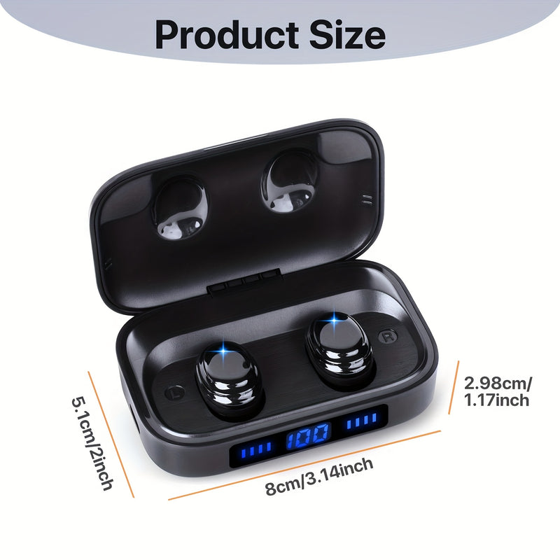 Bluetooth headphones V 5.4 version, lightweight headphones, deep bass effect, built-in microphone, clear calls, suitable for exercise.