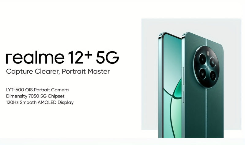 Realme 12+ 5G Smartphone | 8+256GB | 12+512GB | 6.67-inch AMOLED 120Hz | 64MP Camera | 5000mAh Battery | Dual SIM Card Android Phone, Global Version, Smartphone for Android Phones, Realme 12 Plus, Smart, Virtual, Default, Off