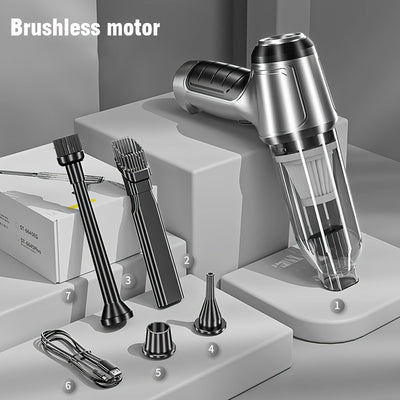 مكنسة كهربائية صغيرة لاسلكية متعددة الوظائف محمولة باليد، أداة تنظيف منزلية رطبة وجافة، مكنسة كهربائية داخلية للسيارة