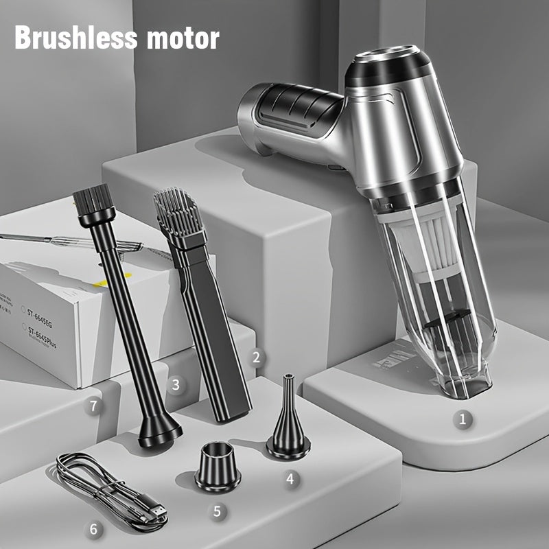 مكنسة كهربائية صغيرة لاسلكية متعددة الوظائف محمولة باليد، أداة تنظيف منزلية رطبة وجافة، مكنسة كهربائية داخلية للسيارة