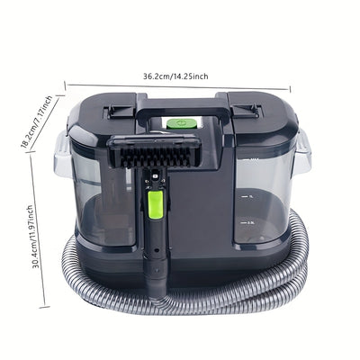 Carpet Cleaning Machine with Strong Suction - Heavy-Duty Deep Cleaner, IPX4 Waterproof, Powerful Suction for Carpets, Upholstery, Hardwood Floors - Includes Hose & Nozzle - Ideal for Home, Office, Pet Hair Removal - Compatibl