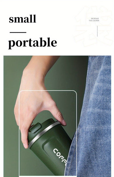 1pc Coffee Cup, Insulation And Cold Insulation Portable European High-end Exquisite Latte Cup For Men And Women, High-end Sense Portable Cup