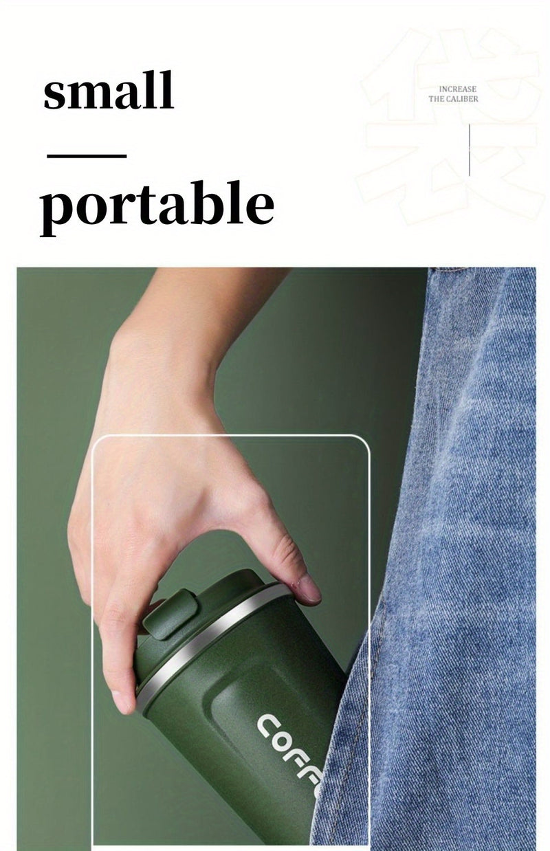 1pc Coffee Cup, Insulation And Cold Insulation Portable European High-end Exquisite Latte Cup For Men And Women, High-end Sense Portable Cup