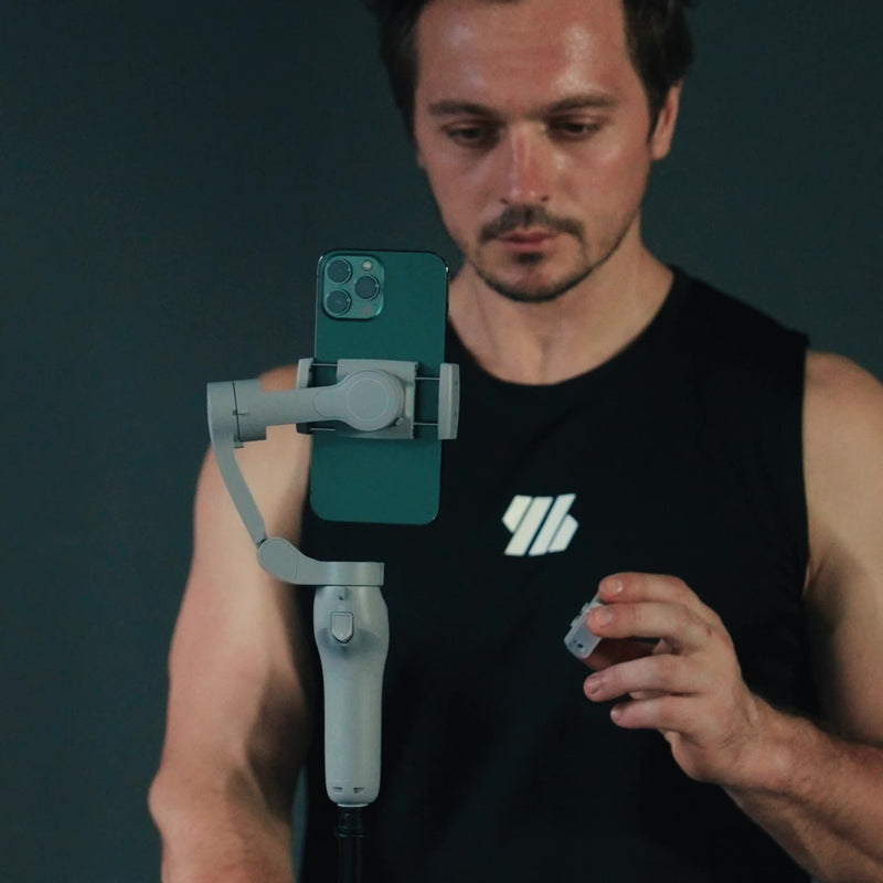 COMITOK L7Cpro Handheld Gimbal Stabilizer with 3-Axis, Portable Foldable Smart Gesture Control, USB Rechargeable, Battery, Ideal for Vlogging, Live Streaming, and Mobile Photography, Live Streaming Equipment | Modern Gimbal |