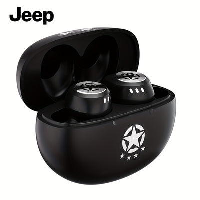 Jeep JP EW112 TWS Wireless Earbuds - Stereo Sound, HD Call Quality, Touch Control, Rechargeable Lithium Battery, USB Type-C Charging, Compatible with Cellphones, Ideal for Gaming & Music, Wireless Earbuds | Modern Earbuds | T