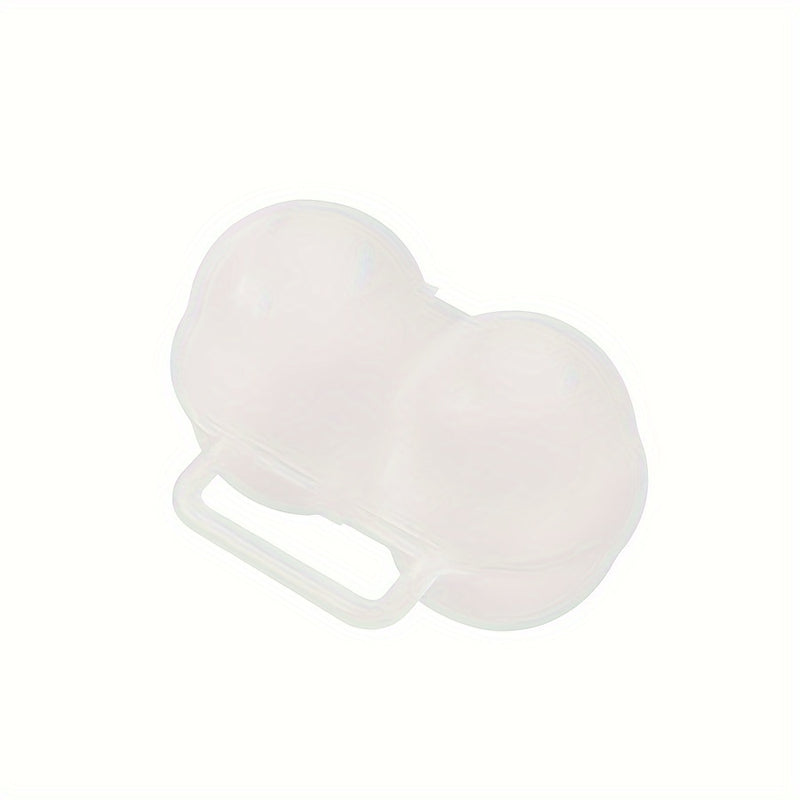 1pc Portable Egg Carrier Box, Plastic Egg Holder with 2 Compartments, Kitchen Fridge Safe Egg Storage Container, Shockproof Egg Organizer Case for Food Contact