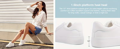 Women's Simple Platform Sneakers, Casual Lace Up Outdoor Shoes, Comfortable Low Top Shoes