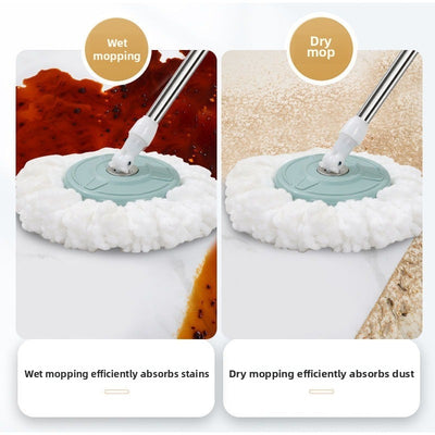 New Rotating Home Mop and Bucket Set, Wet & Dry Use, 360° Swivel for Easy Cleaning Without Electricity or Handwashing. Durable Dust-Removing Tool Suitable for Hardwoods, Laminate Floors, Tiles, Wooden Surfaces – Essential