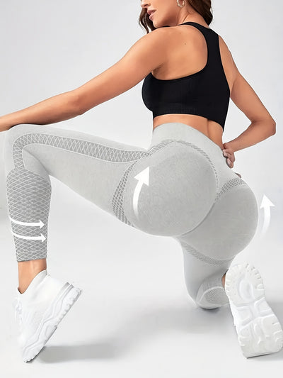 [Comfortable Sports Tights] Super Comfortable High-waisted Compression Sports Tights | Abdominal Control, Sweat-wicking, Four-way Stretch, Adjustable Length, Wide Waistband, Elegant Design - Suitable for Women, Perfect for Yo