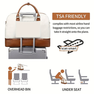 مجموعة حقائب سفر بسيطة ذات سعة كبيرة، حقيبة يد خفيفة الوزن بسحاب، حقيبة محمولة للاستخدام اليومي مع حزام قابل للفصل، حقيبة للجنسين للاستخدام اليومي