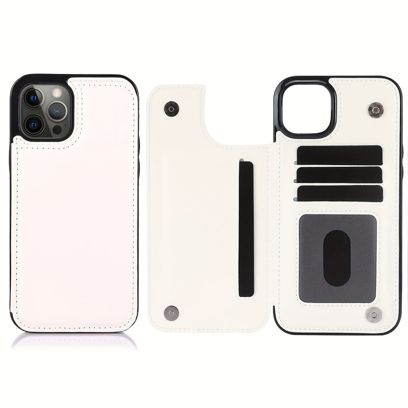 جراب iPhone قابل للطي من الجلد الصناعي عالي الجودة مع فتحات للبطاقات وحامل مقاوم للصدمات متوافق مع موديلات مختلفة بما في ذلك X XR XS Max 11 pro 12 pro 13 pro 14 15 16 SE 6 7 8 plus