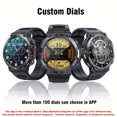 ساعة ذكية للرجال من SENBONO، شاشة كبيرة 3.53 سم، قرص لاسلكي للرد على المكالمات، ساعة لياقة بدنية، 400 مللي أمبير/ساعة، ساعة ذكية رياضية خارجية للرجال والنساء لهواتف iPhone وAndroid، هدية للرجال