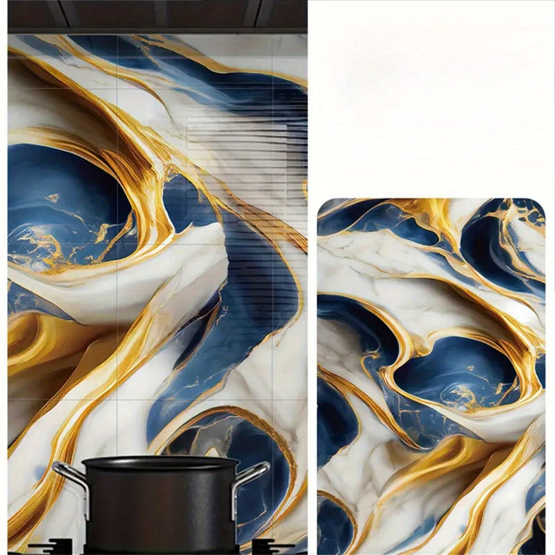 30pcs Marble Wall Stickers - Self-Adhesive Foam Panels, Thickened Design Vinyl Wallpaper for Bathroom, Living Room, Kitchen, Bedroom Renovation - Easy Peel & Stick Home Decor, Wall Stickers for Walls, Kitchen Makeover, Elegan