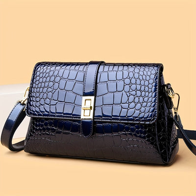 OGEHUAFEE Women'S Elegant Snake Print Synthetic Shoulder Bag - Detachable Strap, Button Closure, Nylon Lining, Black/Green/Burgundy for Casual & Formal Occasions, Versatile Crossbody Purse, Evening Handbag, Sophisticated Acce