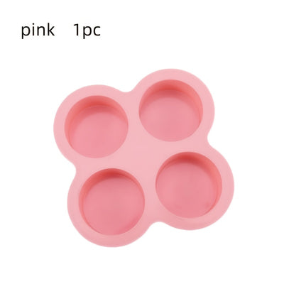 1pc Non-Stick Cake Mold - Oven, Microwave & Dishwasher Safe Bakeware - Pastel Pink/, Heat Resistant up to, Easy Release & Clean, Space-Saving 4-Cavity Design for Home & Professional Kitchens - Ideal for Cakes, Cupcakes, Burge