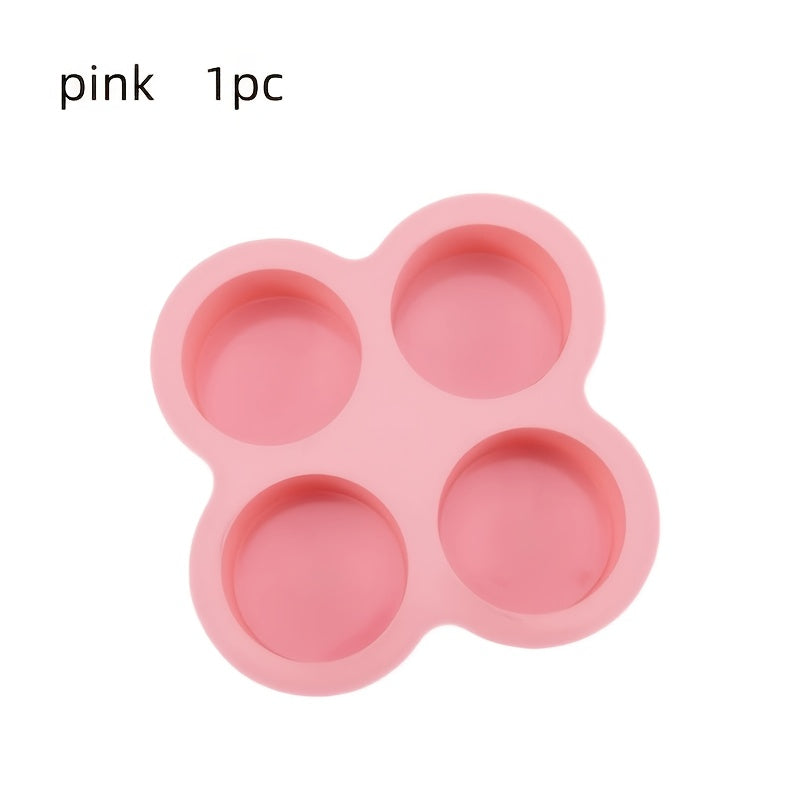 1pc Non-Stick Cake Mold - Oven, Microwave & Dishwasher Safe Bakeware - Pastel Pink/, Heat Resistant up to, Easy Release & Clean, Space-Saving 4-Cavity Design for Home & Professional Kitchens - Ideal for Cakes, Cupcakes, Burge