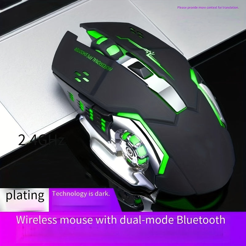 Q13 Wireless Mouse, Wireless Mouse, Rechargeable LED Silent Ultra-Thin Laptop Mouse, Stable And Smooth, Low Latency, with USB Receiver, Suitable Laptops// Computers, Gaming, Office And Entertainment