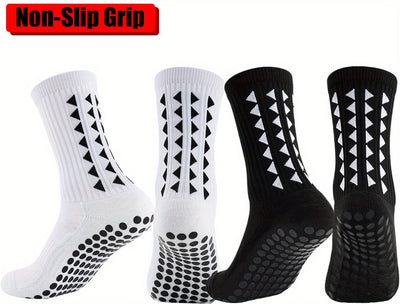 2/5/10 Pairs of Non-Slip Grip Socks for Men And Women, Suitable for Sports Like Football, Basketball, Baseball, Rugby, Soccer, Cycling, Running, Hiking, Tennis, And Skateboarding. These Professional Athletic Socks Feature a B