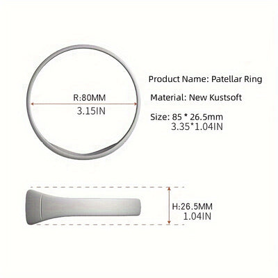 Silicone Patella Support Strap - Knee Stabilizer & Brace for Running, Basketball & Outdoor Sports - Includes Box & Bag