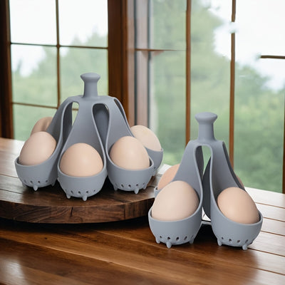 4/6 Heads High-Temperature  Silicone Egg Cooker for Home Kitchen, a  Tool for Steaming Eggs for Family Breakfast.