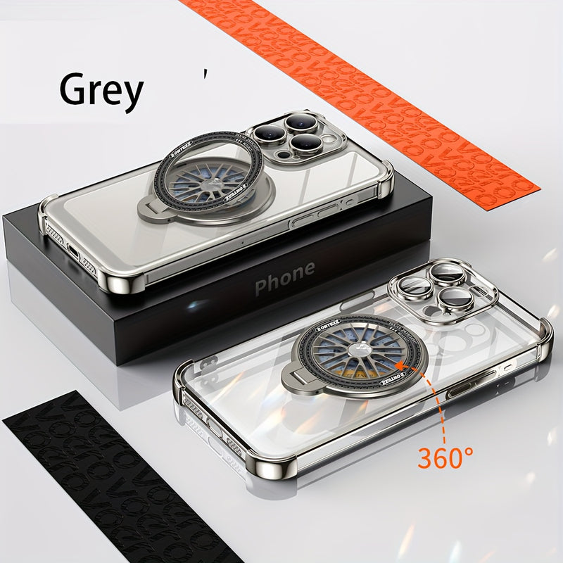 Four-corner Anti-fall Decompression Hub Bracket Mobile Phone Case Suitable For 16 15 14 13 12 11 Plus Pro Max