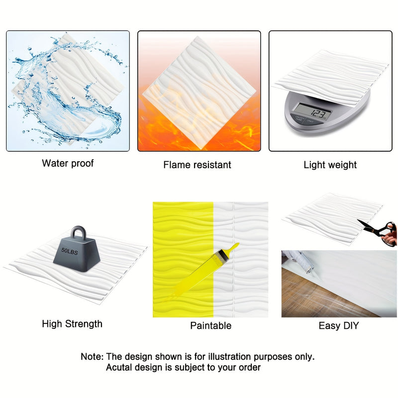 33pcs 3D Diamond Illusion Wall Panels, PVC Material, 29.97cm x 29.97cm, Black & White Geometric Design for Modern Living Room, Bedroom, Kitchen, and TV Wall Accents, Room Decor