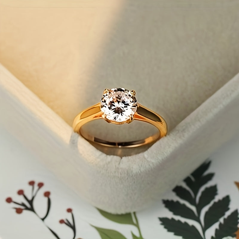 Classic Ring Inlaid Zirconia Dainty Jewelry For Daily Outfits Also Match Night Party Outfits Dainty Chrismas Birthday Gift For Female