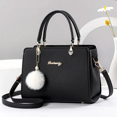 حقيبة ساتشل مزينة بأحرف، محفظة أنيقة بمقبض علوي، حقيبة كتف كبيرة الحجم للمكتب والعمل