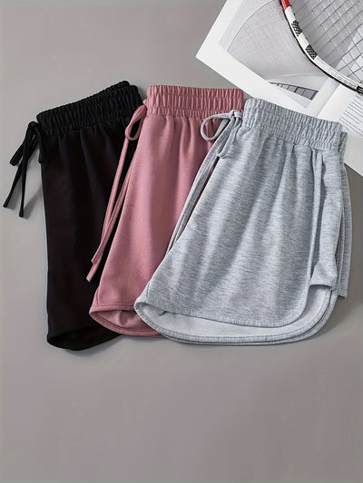 Targeted Three-piece Sports Shorts, Suitable for Yoga, Running, Fitness, Casual Sports Shorts