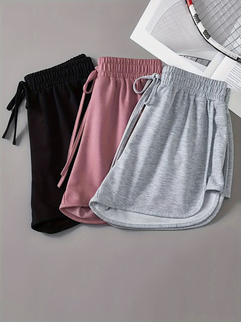 Targeted Three-piece Sports Shorts, Suitable for Yoga, Running, Fitness, Casual Sports Shorts