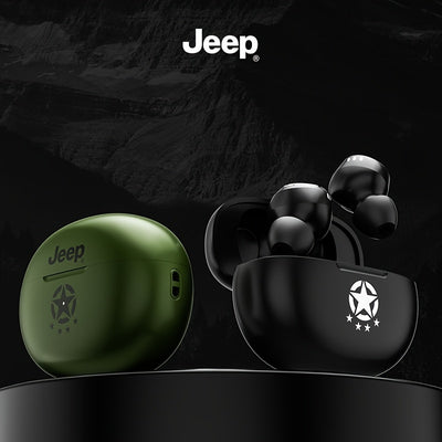 Jeep JP EW112 TWS Wireless Earbuds - Stereo Sound, HD Call Quality, Touch Control, Rechargeable Lithium Battery, USB Type-C Charging, Compatible with Cellphones, Ideal for Gaming & Music, Wireless Earbuds | Modern Earbuds | T
