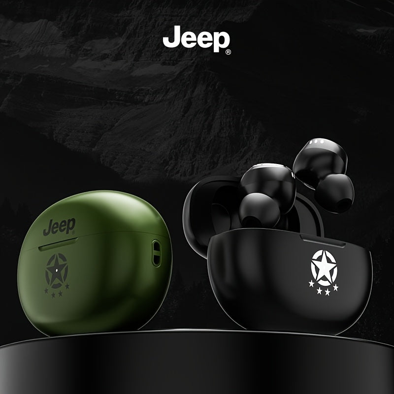 Jeep JP EW112 TWS Wireless Earbuds - Stereo Sound, HD Call Quality, Touch Control, Rechargeable Lithium Battery, USB Type-C Charging, Compatible with Cellphones, Ideal for Gaming & Music, Wireless Earbuds | Modern Earbuds | T