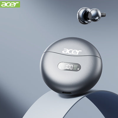 [Acer official genuine]TWS wireless headset, with fashionable lightweight touch design, adaptable sports running scene, support bass stereo and call noise reduction, with low latency gaming mode, HIFI sound. Super long standb