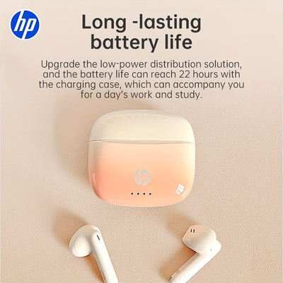 HP Prismatic Gradient Wireless Earbuds with 22H Playtime, Auto-Pairing, Clear Talk Noise Reduction Mic, Touch Control for iOS/Android - Ideal for Gaming & Workouts, Perfect Holiday/Halloween Gift, Wireless Earbuds, Workout He