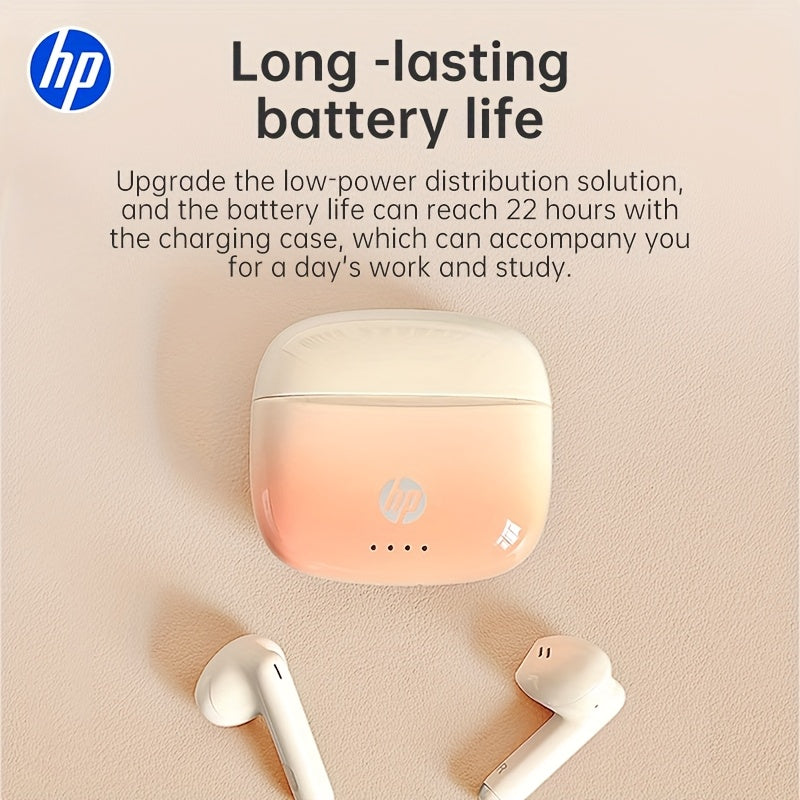 HP Prismatic Gradient Wireless Earbuds with 22H Playtime, Auto-Pairing, Clear Talk Noise Reduction Mic, Touch Control for iOS/Android - Ideal for Gaming & Workouts, Perfect Holiday/Halloween Gift, Wireless Earbuds, Workout He