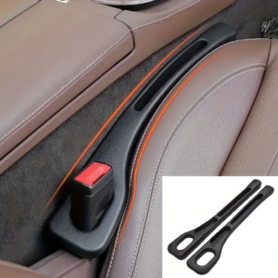 Pair of Universal Car Seat Gap Fillers: Double Slot Design for Organizing Keys, Mobile Phones, Cards, Coins, etc. - Leak-proof and Made of PC Material