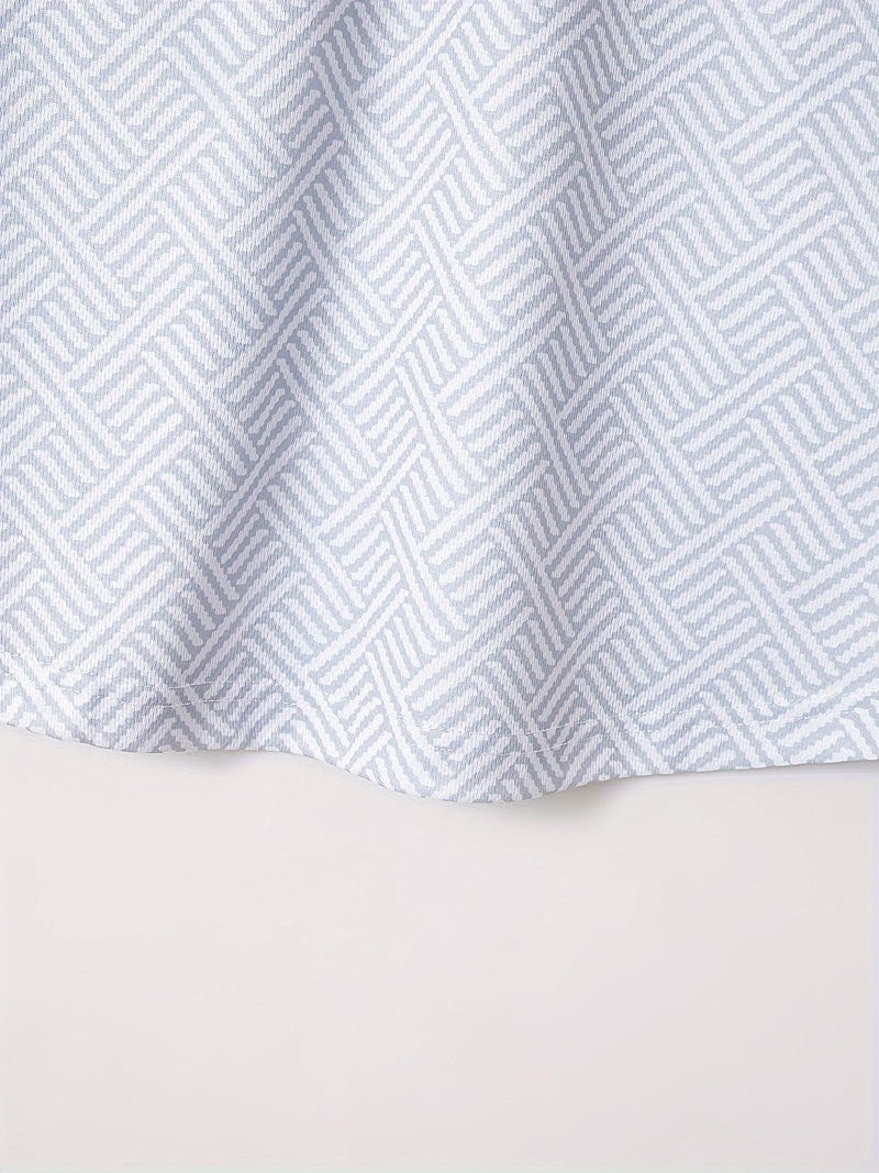 تي شيرت رجالي بأكمام قصيرة + شورت بدلة رياضية كاجوال باللون الأزرق