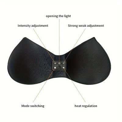 Seamless Rechargeable Massage Bra - Wireless, Push-Up Sports Bra with Cross-Back Design, Enhanced Support, Ideal for Mother'S Day & Valentine'S Gift, USB Charging, Nylon, Sports Bra|Seamless Bra|Integrated Rechargeable Batter