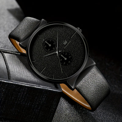 2pcs/set, Fashion Men's Simple Business Quartz Watch & Bracelet Set, Ideal Choice For Gifts