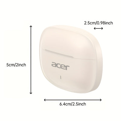 ACER OHR504 Wireless Headphone, Super Long Standby, Wireless Earphone Hi-Fi Stereo Sound, Smart Call Noise Cancellation, Gaming Mode Low Latency,  Comfortable Fit for Travel, Sports, Work, Study, Game, Multi-Device, Ideal Chr