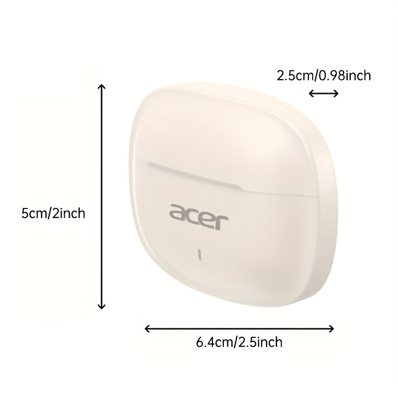 ACER OHR504 Wireless Headphone, Super Long Standby, Wireless Earphone Hi-Fi Stereo Sound, Smart Call Noise Cancellation, Gaming Mode Low Latency,  Comfortable Fit for Travel, Sports, Work, Study, Game, Multi-Device, Ideal Chr